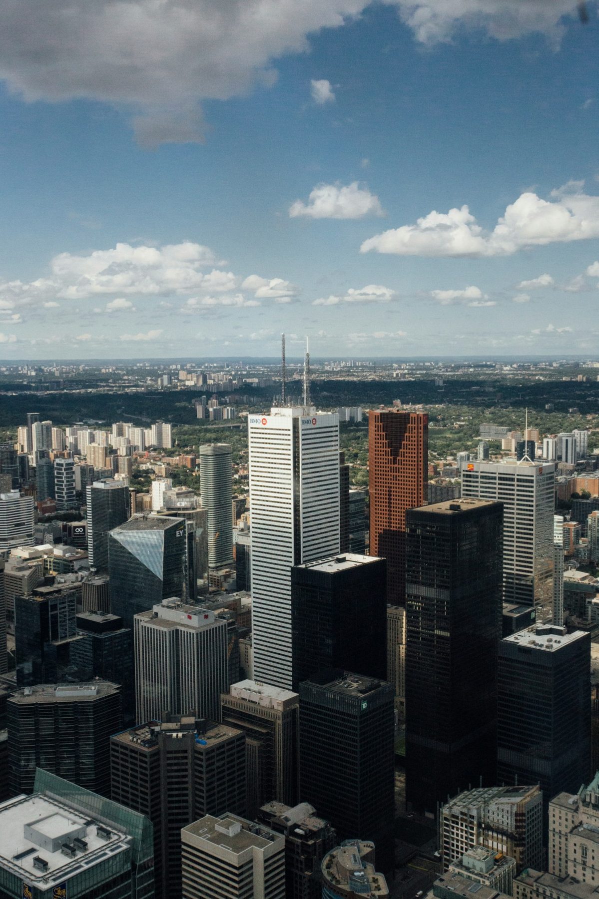 Toronto downtown high-rise buildings representing Canada AI policy and credible business communication context